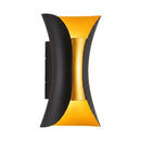 Arandela Noctis 2 Fachos LED 10W Branco Quente Preto e Gold IP65 ST3321