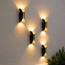 Arandela Noctis 2 Fachos LED 10W Branco Quente Preto e Gold IP65 ST3321