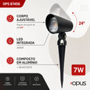 Espeto de Jardim LED Opus Copa 7W 3000K IP65 Bivolt Preto 520lm Externo 87456 ST3324