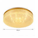 Plafon LED Beau Cristal em Acrílico Redondo 44cm Sobrepor 30W 3000K Dourado ST3326