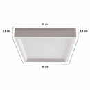 Painel Plafon Kais Sobrepor Quadrado Recuado de LED 36W Luz Quente 3000K 4267 Nordecor ST3269