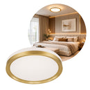 Plafon Chass LED de Sobrepor 30W 2400lm Multicolor Redondo 39cm Dourado ID499 ST3328