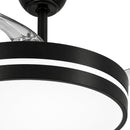 Ventilador de Teto C/ Luminária LED 32W 50cm 3 Cores de Luz + Controle Preto DCF08015 ST3329