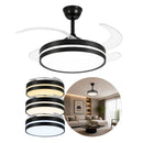 Ventilador de Teto C/ Luminária LED 32W 50cm 3 Cores de Luz + Controle Preto DCF08015 ST3329