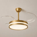 Ventilador de Teto C/ Luminária LED 32W 50cm 3 Cores de Luz + Controle Dourado DCF08013 ST3329