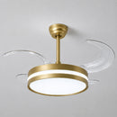 Ventilador de Teto C/ Luminária LED 32W 50cm 3 Cores de Luz + Controle Dourado DCF08013 ST3329