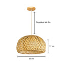 Pendente Sumatra Meia Lua 30CM em Fibra de Bambu P-SUMATRA-30 GMH ST3161