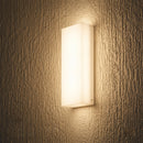 Arandela Luz Geral ICE LED Retangular 5W 3000K 540lm IP65 Branca Externa Stella ST3330