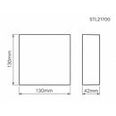 Arandela Luz Geral ICE LED Quadrada 7,5W 3000K 740lm IP65 Branca Externa Stella ST3330