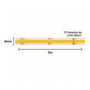 Fita LED COB 12V 3000K Branco Quente 5 Metros 11W/m 1000lm/m 320 LEDs/m IP20 Astraled ST3332