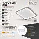 Plafon LED Slim Quadrado 24W 1870LM 30x30 3 Tons de Luz Branco Fosco Hevvy ST3138