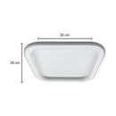 Plafon LED Slim Quadrado 24W 1870LM 30x30 3 Tons de Luz Branco Fosco Hevvy ST3138
