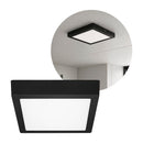 Painel Plafon LED Flat Sobrepor Quadrado 18W Branco Frio Preto em Alumínio Lumanti ST3335