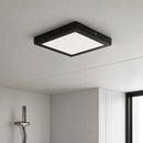 Painel Plafon LED Flat Sobrepor Quadrado 18W Branco Frio Preto em Alumínio Lumanti ST3335