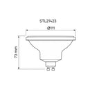 Lâmpada LED AR111 PRO Stella 11W GU10 Branco Quente 3000K IRC95 24° Bivolt 760lm ST3337