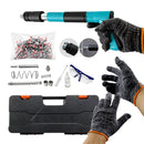 Kit Completo Pistola Fixadora Manual para Concreto, Aço, Alvenaria, Madeira e Drywall  C/ 50 Pinos e Acessórios ME9233+ME100
