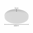 Painel LED Infinity 36W 3000K Redondo Bivolt de Embutir ou Sobrepor Branco Quente ST2876