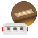 Spot Triplo Downlight LED Embutir Evon 3 Focos 6W 38° 3000K IRC90 Branco DL-7418 Astraled ST3295