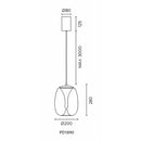 Pendente LED Zug PD1890CH 8W 2700K Champagne e Dourado Vidro Design Moderno Bivolt Studioluce