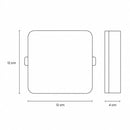 Painel Plafon LED Infinita DELIS 18W 3000K Branco Quente Sobrepor Quadrado ST3245