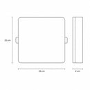 Painel Plafon LED Infinita DELIS 36W 3000K Branco Quente Sobrepor Quadrado ST3245
