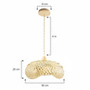 Pendente Borneu 80x25cm de Fibra de Bambu p/ 1XE27 P-BORNEU-80 GMH ST3161