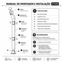 Poste de Luz Externo 240cm LED 10W 3000K Preto para Jardim Starlumen ST3283