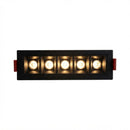 Spot Downlight LED Embutir Evon 5 Focos 10W 24° 3000K IRC80 Preto DL-7310 Astraled ST3295