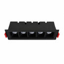 Spot Downlight LED Embutir Evon 5 Focos 10W 24° 3000K IRC80 Preto DL-7310 Astraled ST3295