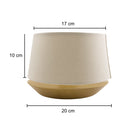 Abajur Ninho Madeira Castanho Claro Cúpula Linho Cru 1XE27 Bivolt 3511CT/83 Madelustre ST3345
