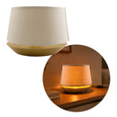 Abajur Ninho Madeira Castanho Claro Cúpula Linho Cru 1XE27 Bivolt 3511CT/83 Madelustre ST3345
