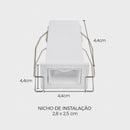 Mini Spot Soul Embutir 1 Foco 30° 2W 3000k Branco 35321 Opus ST3050