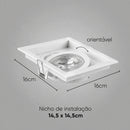 Spot Embutir Loyo Quadrado Branco P/ PAR30 IP20 Policarbonato 6832 Nordecor ST3235