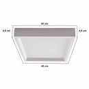 Painel Plafon LED Sobrepor Quadrado Recuado 36W 3000K Branco Opus Inside Square 87326 ST3340