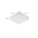 Painel Plafon LED Sobrepor Quadrado Recuado 18W 3000K Branco Opus Inside Square 87289 ST3340