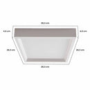 Painel Plafon LED Sobrepor Quadrado Recuado 24W 3000K Branco Opus Inside Square 87302 ST3340