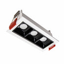 Spot Downlight LED Embutir Evon 3 Focos 24° 6W 3000K IRC90 Branco/Preto DL-7308 Astraled ST3295