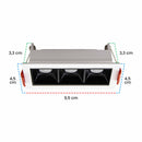 Spot Downlight LED Embutir Evon 3 Focos 24° 6W 3000K IRC90 Branco/Preto DL-7308 Astraled ST3295