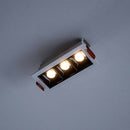 Spot Downlight LED Embutir Evon 3 Focos 24° 6W 3000K IRC90 Branco/Preto DL-7308 Astraled ST3295