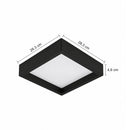 Painel Plafon Kais Sobrepor Quadrado Recuado de LED 24W Luz Neutra 4000K Preto 4256 Nordecor ST3269