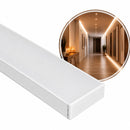 Perfil Linear Sobrepor Branco de 1 Metro c/ Trava em Alumínio P/ Fita LED ST3075