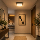 Painel Plafon Kais Preto Sobrepor Quadrado Recuado de LED 36W Luz Quente 3000K 4270 Nordecor ST3269