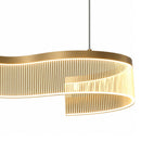Pendente LED Atenas Ondas Dourado 53W 3200K 151cm em Acrílico Moderno ST3353