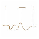 Pendente LED Dourado 34W 3000K 160cm Metal e Silicone Sindora DCD03421 ST3352