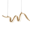 Pendente LED Dourado 34W 3000K 160cm Metal e Silicone Sindora DCD03421 ST3352
