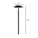 Espeto de Jardim LED 4W 3000K 52cm em Alumínio Preto Texturizado Luz Externa E-1045 Ideal ST3355