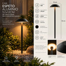 Espeto de Jardim LED 4W 3000K 52cm em Alumínio Preto Texturizado Luz Externa E-1045 Ideal ST3355