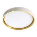 Plafon LED Sobrepor Yael Redondo 36W Dourado C/ Branco 3 Cores de Luz Luminatti ST3357