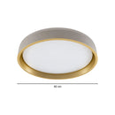 Plafon LED Sobrepor Yael Redondo 25W Dourado C/ Branco 3 Cores de Luz Luminatti ST3357
