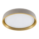 Plafon LED Sobrepor Yael Redondo 25W Dourado C/ Branco 3 Cores de Luz Luminatti ST3357